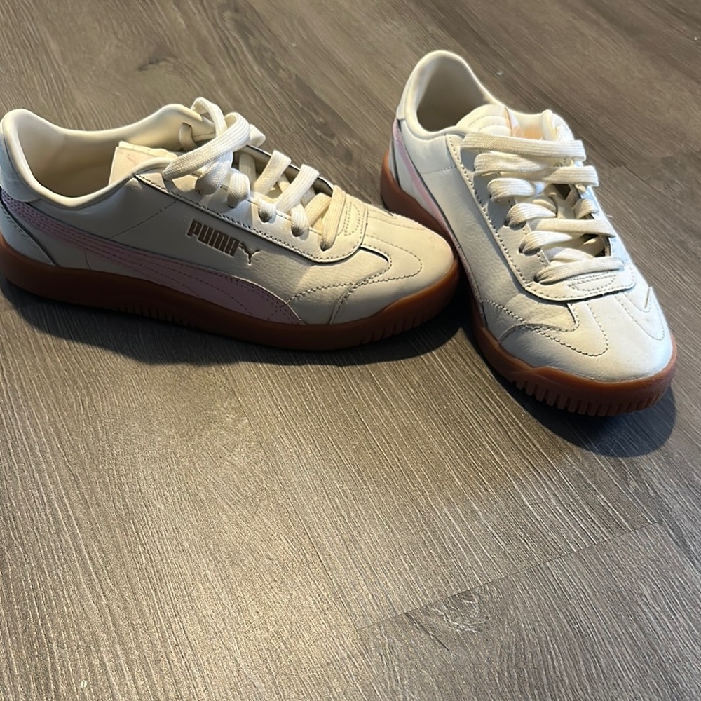 Puma White and Pink Athletic Shoes